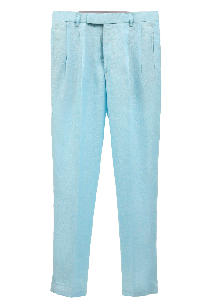 The COLOR CUT Powder Blue Linen Suit Pants
