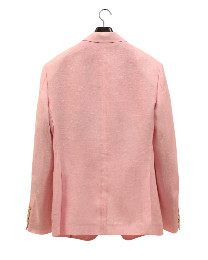 The COLOR CUT Powder Pink Linen Suit Jacket