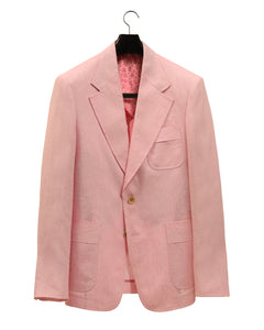The COLOR CUT Powder Pink Linen Suit Jacket