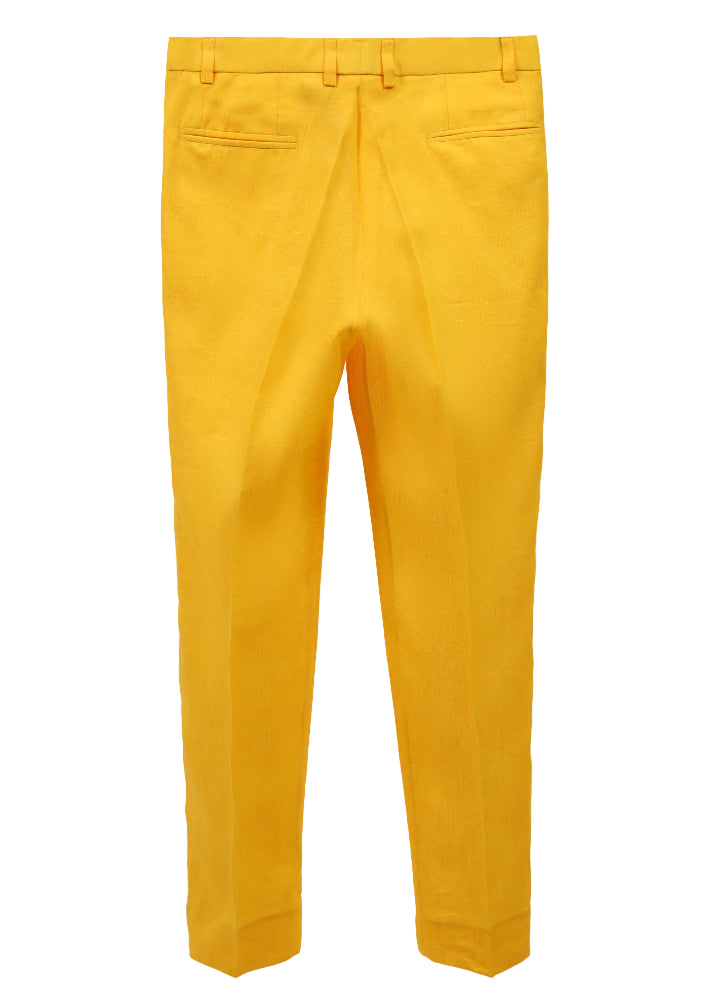 The COLOR CUT Yellow Linen Suit Pants