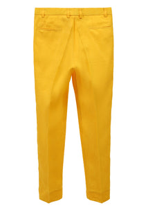 The COLOR CUT Yellow Linen Suit Pants