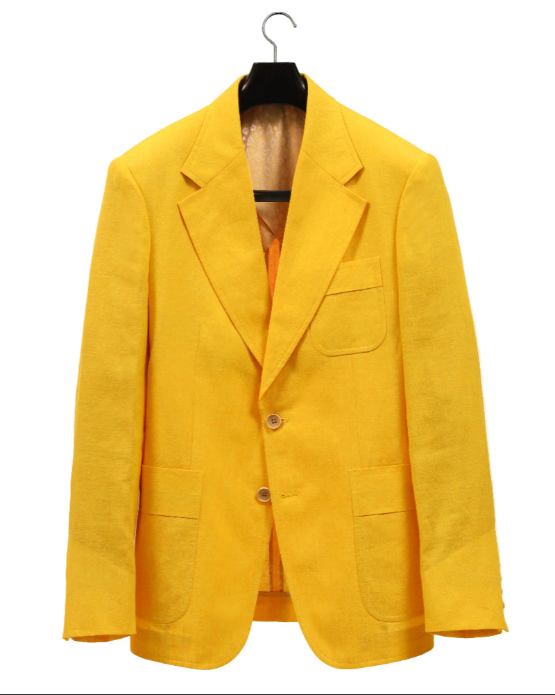 The COLOR CUT Yellow Linen Suit Jacket