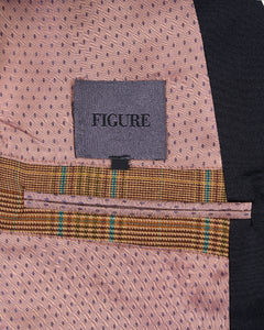 Orange Checked Cropped Dinner Jacket