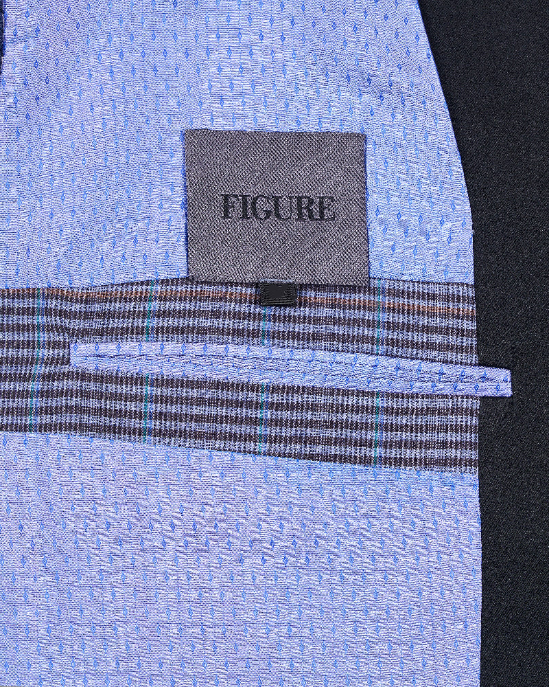 Blue Check Cropped Dinner Jacket