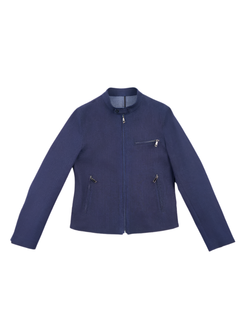 Dark Wash Denim Travel Jacket